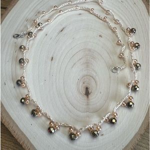 Crochet beaded necklace Boho necklace